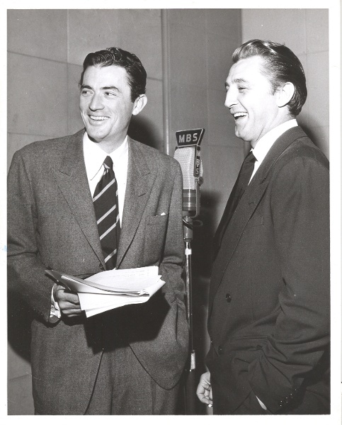 Gregory Peck and Robert Mitchum 5 Feb 1948 God and a Red Scooter
